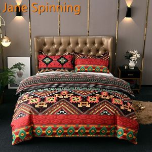 Nordic Bohemian Style Bedding Set 150 × 200 220x240 Duvet Quilt Cover Pillowcases 3pcs Microfiber för sovrum All-säsong Tillgänglig 210316
