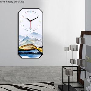 Orologi da parete Orologio Soggiorno Nordic Fashion Home Decor Camera da letto Orologio da taschino Light Luxury Art Dipinti decorativi