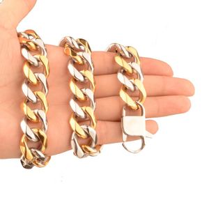 15mm Moda Męskie XTentacion Choker Miami 316L Stainlsteel Curb Cuban Chain Męska Kuszenie Naszyjnik 18-40 '' cal X0509