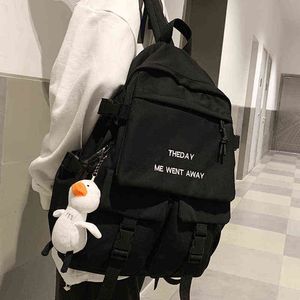 Plecak Styl Torba Enopella Wodoodporna Mężczyźni Duży Nylon Business Travel Black Rucksack College School for Teenage Girl Kobieta Mochila 1209