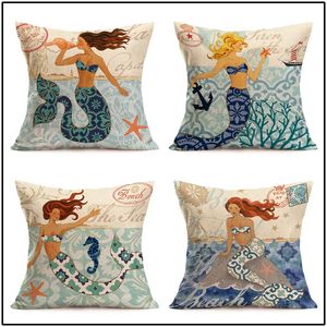 Mermaid Classic Home Pillow Cover Car Cushion 4912 Q2