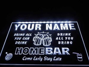 TM057 Имя персонализированные пользовательские семейные домашние вареворушими кружка Cheers бар пива светодиодные неоновые световые знаки Q0723
