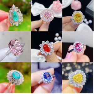 Fashion Jewelry Ring Zircon Crystal Embellished Adjustable Design Heart Water Drop Geometricy