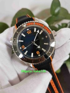 Excellent Quality Watch Orange 43.5mm 215.32.44.21.01.001 Natural rubber strap CAL.8900 Movement Transparent Mechanical Automatic Mens Watches Wristwatches