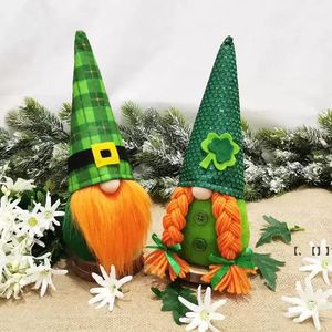 NOUVELLESt. Patrick's Day Party Decoration Irish Green Faceless Doll Decoration Holiday Ornements Gift Boys Girls RRA10672