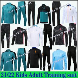 2021 Erwachsene Kinder HAZARD Trainingsanzug Fußball-Trainingsanzug Jacke 2022 MARCELO VINI JR. BENZEMA MODRIC Jogging-Reißverschluss-Fußball-Trainingskleidung