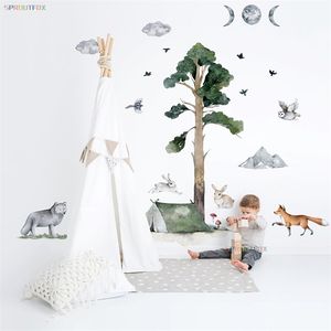 Large Forest Wall Stickers Home Decor Living Room Decoration Wall Stickers Bedroom Stickers For Wall Decoration 211124