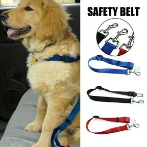 Dog Collar Leashes Justerbar PET SEAT BELT Multipurpose Durable Car Safety Heavy Duty Leash Universal för valp katt WXV försäljning