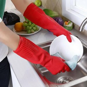 Одноразовые перчатки из латекса для мытья посуды и стирки одежды для работы по дому 38 см El Rubber для семейной уборки, общественного питания V3B2