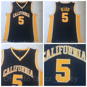 NCAA California Golden Bears College 5 Jason Kidd Trikot Herren Basketball University Schwarz Teamfarbe Für Sportfans Atmungsaktives Shirt Reine Baumwolle Gute Qualität