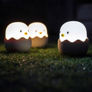 Nachtlichten kip ei touchs sensor led licht kind baby kinderen USB charge romantische sfeer lamp kerst decor siliconen