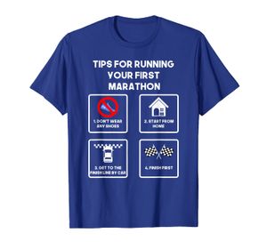 Engraçado Marathon Runner T Shirt Dicas para Running Primeira Race