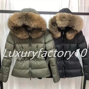 Womens M Down Jacket Winter Jackets 최고 품질의 여우 고리 톱니 바깥 쪽 옥외 패션 벨트 지퍼 태그 및 레이블 따뜻한 방풍 재킷