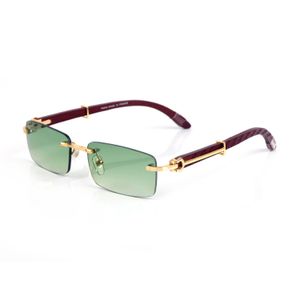 Neue Bambus Holz Sonnenbrille Männer Holz brillen Frauen mode herren sport Original Buffalo Horn Gläser Oculos de sol masculino