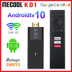 オリジナルMecool KD1スマートテレビスティックAmlogic S905Y2テレビボックスAndroid 10 2GB 16GB Google認定1080P 4K 2.4G5G WiFi BT TVドングル