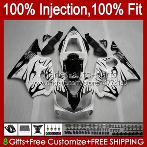 Injection mold Fairings For HONDA CBR 600 FS CC 600F4i CBR600 F4i 01 02 03 Bodywork 46No.83 CBR600F4i F4 i 600CC Black flames 2001 2002 2003 CBR600FS 01-03 OEM Body Kit