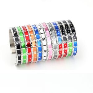 Atacado Cuff Bracelet Bangle Aço Inoxidável 12 cores na Cor Prata Pulseiras de Abertura Casal Jóias Mulher Com Saco de Pó Grátis