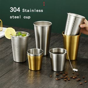 Rostfritt stål Muggar Vinglasögon Rak 10oz 12oz 14oz 17oz 23oz 304 Vakuum Travel Cup Tumbler rånar Lockbil Tumblers Cups