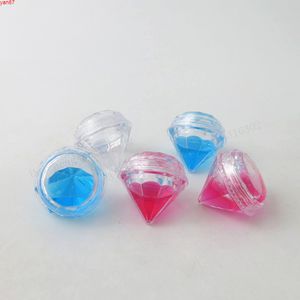 100 X 5g Nuovo design Travel Diamond Clear Make Up Cream Jar 5cc Piccolo mini contenitore cosmetico per campioni Pot Packaginggoods qty
