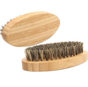 Wholesale boar bristle brushes for sale - Group buy Customized LOGO Bamboo Beard Brush Boar Bristle Brush Oval Facial Brush for Men Grooming Amazon