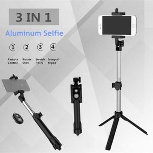 Bluetooth Selfie Stick Tradods Bluetooth Таймер Monopods Расширяемые автопортретические палочки Пульт дистанционного управления для Android iPhone смартфонов