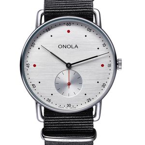 ONOLA einfache Ultradünne quarzuhr männer klassische luxus marke leder/nylon männliche uhr casual kleid wasserdicht Relogio Masculino-2022