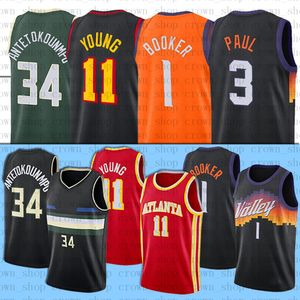 34 antetokounmpo 1 Devin 11 Trae Booker Young Chris 3 Paul Basketball Jerseys Giannis Charles Steve Barkley Nash Stitched Jersey Z11