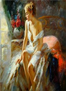  Çıplak dekorasyon: Saray çıplak kadın yağlı boya, retro tarzı, büyük boy, özel dekorasyon, yeni başlayan dostu