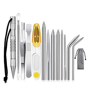 Gadgets en plein air Outils de nœuds Ferraycle, ensemble de corde de parapluie FID Set d'acier inoxydable Aiguilles et outil de lissage pour le travail en cuir