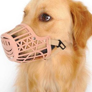 Pet Dogs Muder Регулировка пластика Сильный Pet 7 Размеры Мордры Корзина Дизайн Маска рта для Большой Собаки Запуск Chien Dog 211006