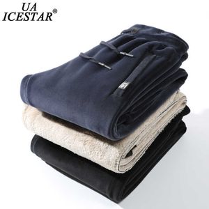 Uaicestar vinter märke fleece byxor män varm casual broderi jogger sweatpants byxor s-8xl stor storlek kläder män byxor x0723