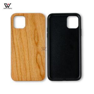 20232 Neue Holz stoßfeste Handyhüllen mit gerader Kante für iPhone 11 12 13 Pro Max Mode leere Abdeckung