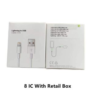 1M 3ft Foxconn Lighting to USB A 8 broches C￢bles de charge rapide Cordeaux de t￩l￩phone portable Bo￮te de vente au d￩tail d'origine avec logo scell￩ avec b￢ton vert pour iPhone 11 xs x pro max 8 7 6s Plus