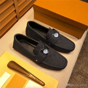 A1 Designer Herren-Schuh-Flats aus echtem Leder, schwarze Mokassins für den Sommer, Slip-on-Herrenschuhe, Marke Sperry Social Shoes 11