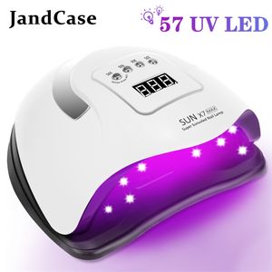 SUN X7 MAX Lampara UV LED Lamp For Nails Drying With Motion sensing LCD Display Touch switch Ice Lamp For Gel Nail Polish 220121