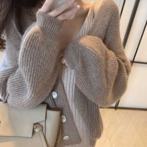 ZAWFL Cardigan Women Selling Solid Single Breasted Knitted Sweater Loose Chic Charm Womens Tops Soft Outerwear 210922