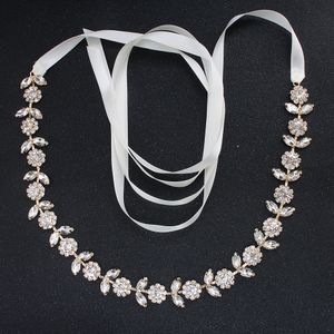 Luxus Hochzeitsschärfen Brautgürtel Mode Strass-Schmuck für Prom Party Abendkleidungszubehör Gürtel 100% handgefertigte Schärpe