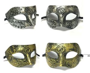 Novo Retro Plástico Roman Knight Mask Mascara Masquerade Ball Máscaras Favores Partido Vestido Up RRF11644