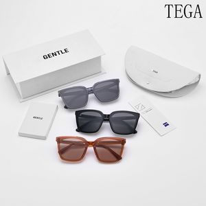 Nytt Korea Märke TEGA Square Designer Solglasögon Dam Solglasögon För Män Lyx Vintage Originalpaket Solglasögon UV400