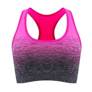 Women's Shapers Quick Dry Gradient Color Exercise Sports Underwear Women Padded Fitness Bra Breathable Female Workout Clothing