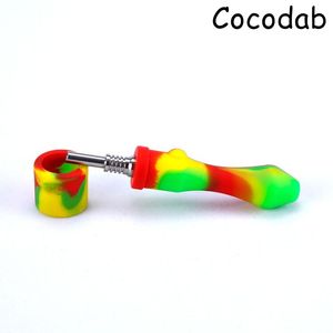 Tubo de kit de nectar de silicone por atacado com 10 mm Gr2 Titanium unha Concentrada Tampa de cera DAB PLATES DE ÓLEO DE VIRO DE VIRO DE VIR