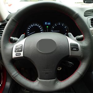 Hand-stitched Black Hige Soft Faux Leather Car Steering Wheel Cover For Lexus IS IS250 IS250C IS300 IS350 IS300C IS350C F SPORT