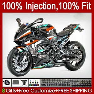 Форма для впрыска тела для BMW S1000 S-1000 S 1000 RR 2019 2020 S-1000 S 1000 RR 2019 2020 2021 Кузов 21Но.78 S 1000RR S-1000RR Оранжевый Cyan Black S1000-RR 19-21 S1000RR 19 20 21 22 OEM Обтенение 100%