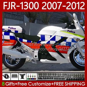 OEM Body for Yamaha FJR-1300 FJR 1300 A CC 2007 2008 2009 2010 2012 2012 Bodywork 108No.77 FJR1300A FJR-1300A 01-12 FJR1300 07 08 09 10 11 12 Moto Branco Azul Vermelho Kit