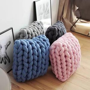 Yastık / Dekoratif Yastık Stil El Dokuma Kaba Yün Pamuklu Kumaş İplik Dolu Dövme Yastık Kanepe Sandalye Bel