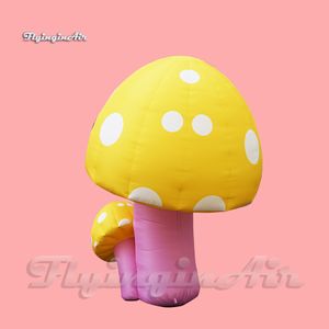 Outdoor Lighting Inflatable Mushroom Balloon 3.5m Giant Air Blown LED Mushrooms Model For Park And Yard Decoration