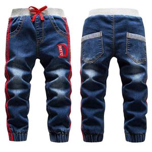 Winter Velvet Jeans for Boys Fashion Kids Washing Blue Trousers Girls Thicken Warm Leggings Children Soft Cotton Pants 210622