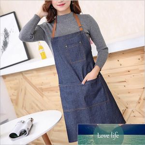 Aprons Women Cowboy Antifouling Unisex Denim For Simple Kitchen Chef Cooking Uniform Men's Woman Factory price expert design Quality Latest Style Original Status