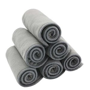 HappyFlute Bamboo Charcoal Inserts Baby Nappy Inserts Diaper liner 10pcs Packing 2layers microfiber +2 layers Microfiber insert 210312