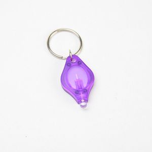Mini UV LED Flashlight Keychain for Party Gift Portable Keyring Light Torch Key Chain Currency Money Detector Emergency Camping Lamp Backpack Light Purple Black